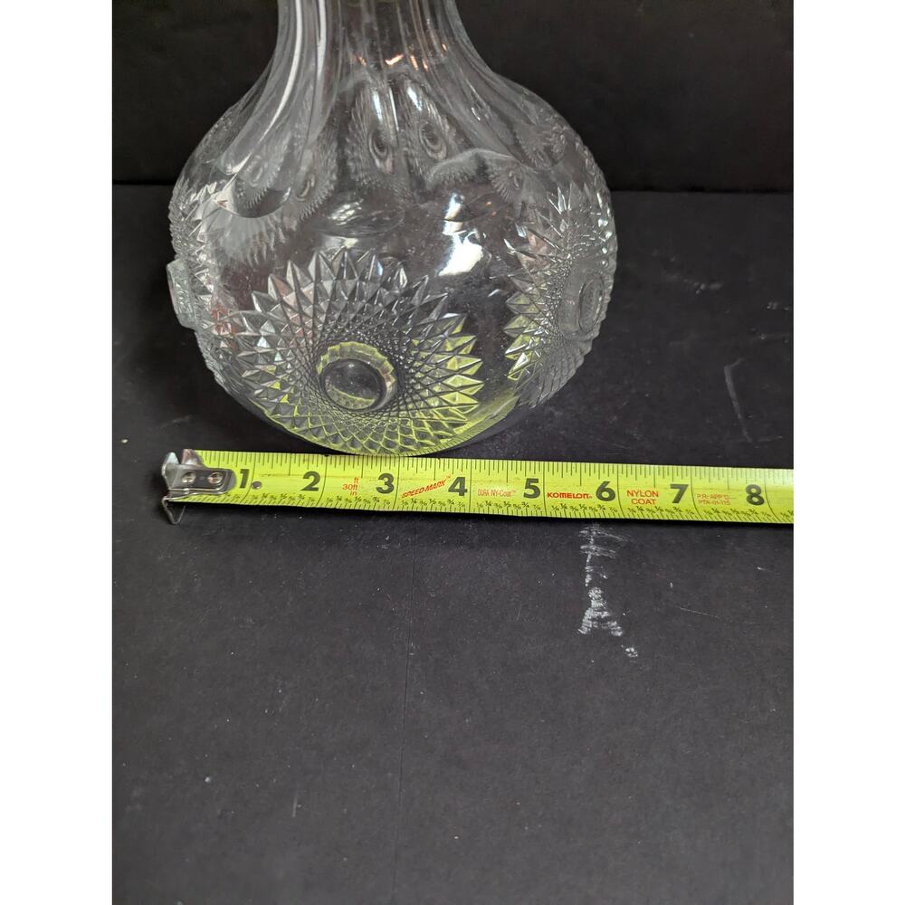 Vintage Mid-Century Pressed Glass Starburst Bud Vase Floral Decor Barware - Picture 9 of 13
